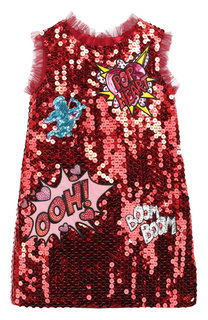 Мини-платье с отделкой пайетками Dolce & Gabbana