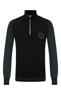 Шерстяной джемпер с воротником-стойкой на молнии Billionaire