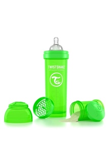 Антиколиковая зеленая бутылочка для кормления, 330 мл Twistshake