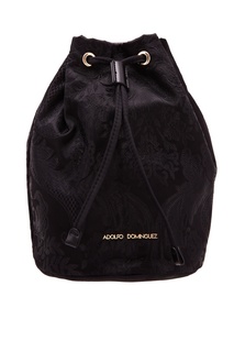 Черная текстильная сумка с кольцом Adolfo Dominguez
