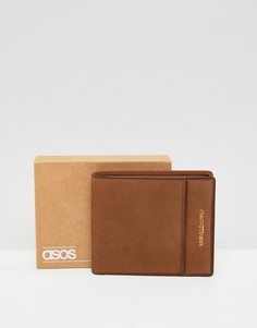 Коричневый кожаный бумажник ASOS DESIGN - Коричневый