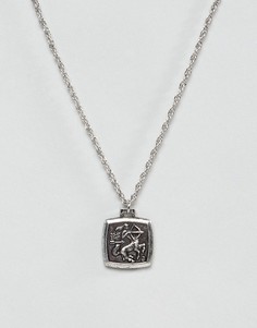 Серебристое ожерелье с подвеской со знаком зодиака ASOS DESIGN - Серебряный