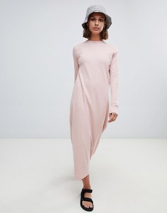 Платье миди в рубчик из органического хлопка Kowtow - Розовый