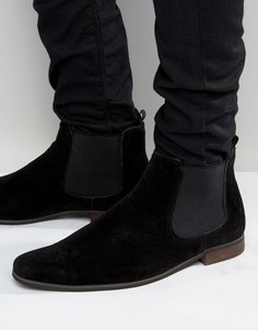 Черные ботинки челси из искусственной замши New Look - Черный