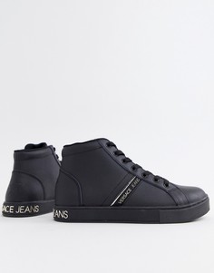 Высокие кроссовки с логотипом Versace Jeans - Черный
