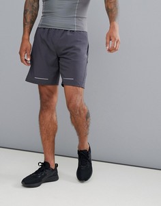 Спортивные шорты средней длины с сетчатыми вставками и боковыми карманами ASOS 4505 - Серый