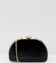 Жесткая сумка-клатч с отделкой черного цвета True Decadence - Черный