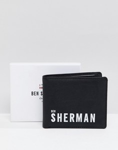 Черно-белый бумажник из полиуретана с логотипом Ben Sherman - Черный