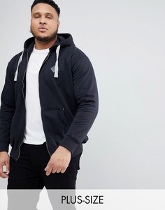 Худи с металлической молнией Replika Plus - Черный