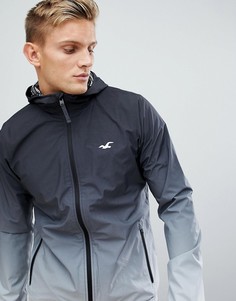 Черная ветровка с капюшоном, логотипом и эффектом деграде Hollister - Черный