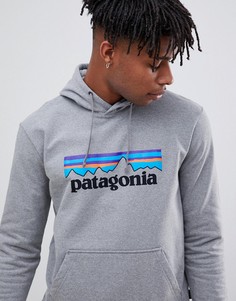 Худи серого цвета с логотипом Patagonia P-6 Uprisal - Серый