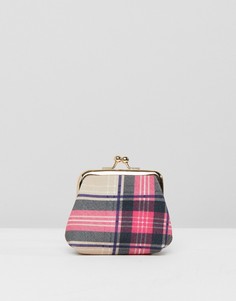 Кошелек в клетку ASOS DESIGN - Розовый