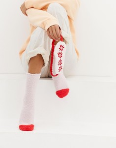 Новогодний подарочный набор с носками Brave Soul - Розовый