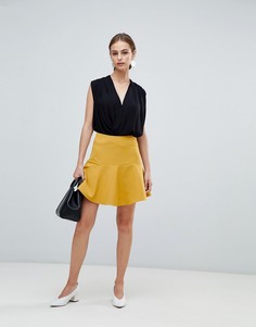 Короткая приталенная юбка с завышенной талией Unique 21 - Желтый Unique21