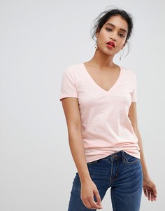 Розовая футболка c V-образным вырезом J.Crew Mercantile - Розовый