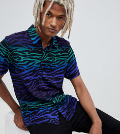 Рубашка с короткими рукавами и принтом зебра Reclaimed Vintage inspired - Мульти