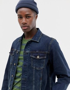 Темная классическая джинсовая куртка J.Crew Mercantile - Синий