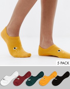 Набор из 5 пар носков для кроссовок Monki - Мульти