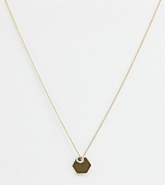 Золотистое ожерелье с двумя подвесками-шестигранниками Orelia - Золотой