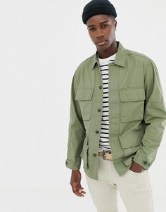 Зеленая куртка в стиле милитари J.Crew Mercantile - Рыжий