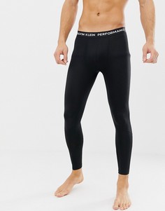 Компрессионные леггинсы с логотипом Calvin Klein Performance - Черный