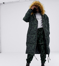 Жаккардовая oversize-парка со съемным капюшоном ASOS DESIGN x LaQuan Smith - Мульти