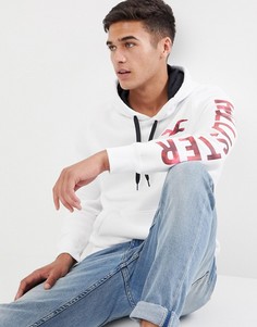 Белый худи с логотипом Hollister athletic tech - Белый