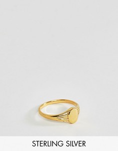 Серебряное позолоченное кольцо на мизинец ASOS DESIGN - Золотой