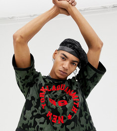 Короткая футболка с камуфляжным жаккардовым рисунком ASOS DESIGN x LaQuan Smith - Мульти