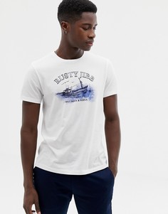 Белая футболка с принтом J.Crew Mercantile rusty jibb - Белый