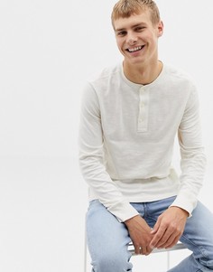 Белый топ хенли с длинными рукавами J.Crew Mercantile - Белый