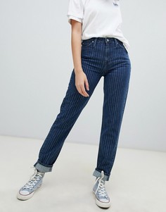 Полосатые джинсы в винтажном стиле с завышенной талией Lee - Синий