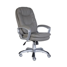 Кресло руководителя БЮРОКРАТ Ch-868AXSN, на колесиках, искусственная кожа, серый [ch-868saxsn/grey]
