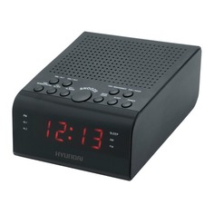 Радиобудильник HYUNDAI H-RCL180, красная подсветка, черный