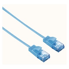 Патч-корд Hama Slim-Flexible UTP cat6 solid 0.75м синий RJ-45 (m)-RJ-45 (m)