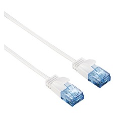 Патч-корд Hama Slim-Flexible UTP cat6 solid 1.5м белый RJ-45 (m)-RJ-45 (m)