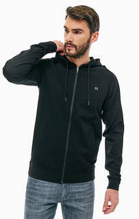 Черная толстовка из вискозы на молнии Calvin Klein Performance