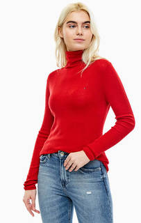 Красная шерстяная водолазка с длинными рукавами Tommy Jeans