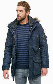 Зимняя куртка синего цвета с карманами S.Oliver