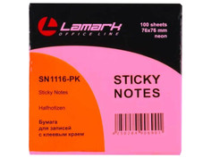 Стикеры Lamark 76x76mm Neon Pink SN1116-PK