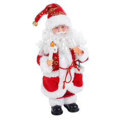Игрушка СИМА-ЛЕНД Дед Мороз в узорной шубке со свечой 2363973