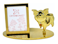 Фоторамка Crystocraft с фигуркой свиньи 406-042-GTO
