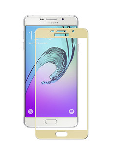 Аксессуар Защитное стекло для Samsung Galaxy A7 2016 A710/A7100 Ainy Full Screen Cover 0.33mm Gold AF-S477L