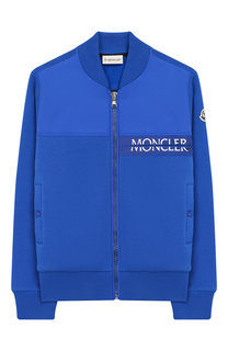 Хлопковый кардиган на молнии Moncler Enfant