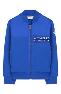 Хлопковый кардиган на молнии Moncler Enfant