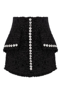 Буклированная мини-юбка с контрастными пуговицами Alexander Wang