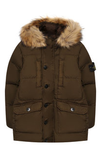 Пуховая куртка с капюшоном Stone Island