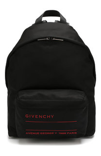 Текстильный рюкзак с внешним карманом на молнии Givenchy