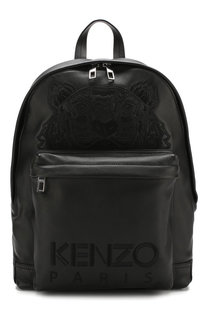 Кожаный рюкзак с внешним карманом на молнии Kenzo