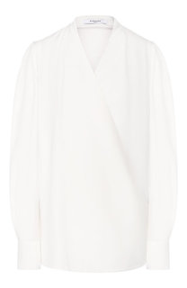 Однотонная блуза с V-образным вырезом Givenchy